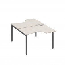 Рабочая станция каркас DUE столы (2х120) Классика дуб / металлокаркас антрацит А4 А2 183 ДШ