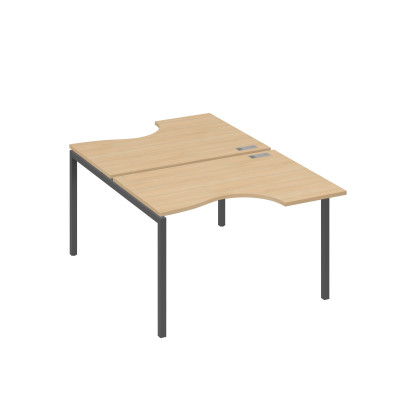 Рабочая станция каркас DUE столы (2х120) Классика натуральный дуб / металлокаркас антрацит А4 А2 183 НД