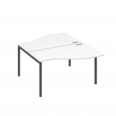 Рабочая станция (2х140) со столами Техно каркас DUE белый премиум / металлокаркас антрацит А4 А2 187 БП