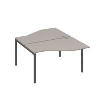 Рабочая станция (2х140) со столами Техно каркас DUE мокко премиум / металлокаркас антрацит А4 А2 187 МП