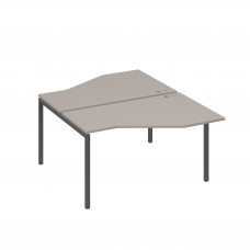 Рабочая станция (2х140) со столами Техно каркас DUE мокко премиум / металлокаркас антрацит А4 А2 187 МП