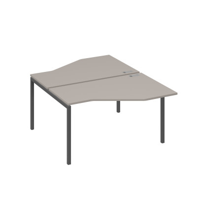 Рабочая станция (2х140) со столами Техно каркас DUE мокко премиум / металлокаркас антрацит А4 А2 187 МП