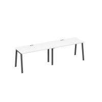 Рабочая станция 2х140 опоры TRE белый премиум / металлокаркас антрацит А4 А3 014-2 БП