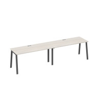 Рабочая станция на металлокаркасе TRE (2х160) дуб / металлокаркас антрацит А4 А3 015-2 ДШ