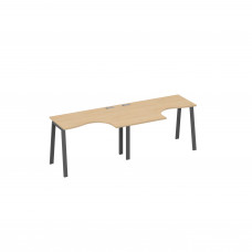 Рабочая станция эргономичная Классика каркас TRE (2х120) натуральный дуб / металлокаркас антрацит А4 А3 031-2 НД