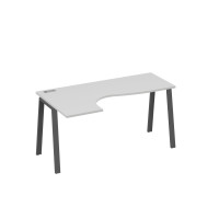 Стол "Классика" каркас TRE эргономичный левый серый / металлокаркас антрацит А4 А3 035 СЕ