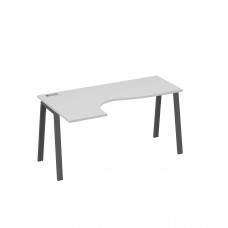 Стол "Классика" каркас TRE эргономичный левый серый / металлокаркас антрацит А4 А3 035 СЕ
