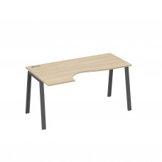 Стол эргономичный левый "Классика" на металлокаркасе TRE дуб скандинавский / металлокаркас антрацит А4 А3 045 ДК