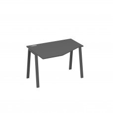 Стол на металлокаркасе TRE эргономичный левый "Техно" антрацит премиум / металлокаркас антрацит А4 А3 051 АР