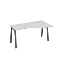 Стол правый "Техно" на каркасе TRE эргономичный серый / металлокаркас антрацит А4 А3 056 СЕ