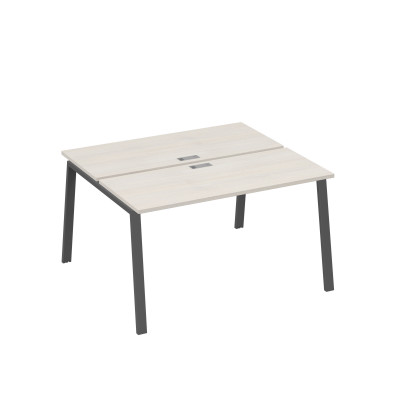 Станция 2х140 с опорами TRE офисная дуб / металлокаркас антрацит А4 А3 171 ДШ