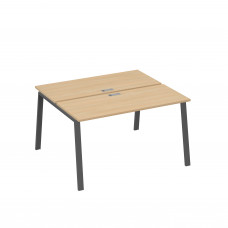 Станция 2х140 с опорами TRE офисная натуральный дуб / металлокаркас антрацит А4 А3 171 НД