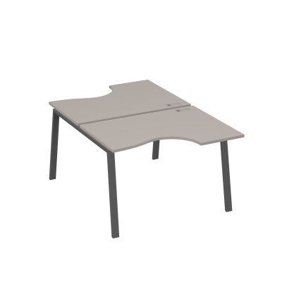 Рабочая станция со столами (2х120) каркас TRE мокко премиум / металлокаркас антрацит А4 А3 183 МП