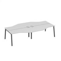 Станция рабочая 4х160 столы Техно на каркасе TRE серый / металлокаркас антрацит А4 А3 188-2 СЕ