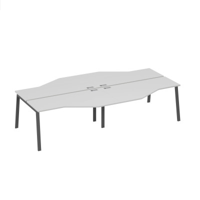 Станция рабочая 4х160 столы Техно на каркасе TRE серый / металлокаркас антрацит А4 А3 188-2 СЕ