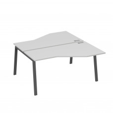 Рабочая станция каркас TRE столы (2х160) эргономичные Техно серый / металлокаркас антрацит А4 А3 188 СЕ