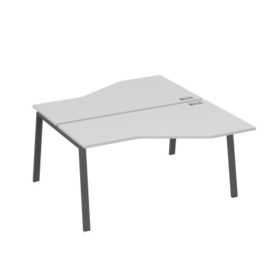 Рабочая станция каркас TRE столы (2х160) эргономичные Техно серый / металлокаркас антрацит А4 А3 188 СЕ