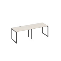 Рабочая станция на металлокаркасе QUATTRO (2х120) дуб / металлокаркас антрацит А4 А4 023-2 ДШ