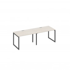 Рабочая станция на металлокаркасе QUATTRO (2х120) дуб / металлокаркас антрацит А4 А4 023-2 ДШ