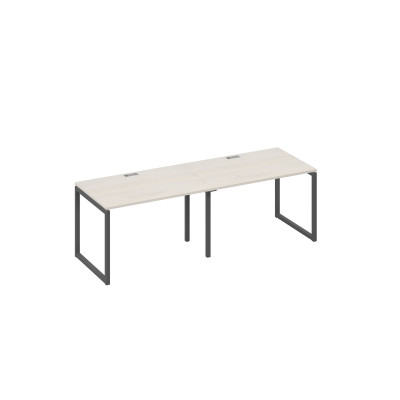 Рабочая станция на металлокаркасе QUATTRO (2х120) дуб / металлокаркас антрацит А4 А4 023-2 ДШ