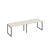 Рабочая станция (2х140) с металлокаркасом QUATTRO дуб / металлокаркас антрацит А4 А4 024-2 ДШ