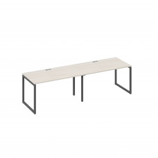 Рабочая станция (2х140) с металлокаркасом QUATTRO дуб / металлокаркас антрацит А4 А4 024-2 ДШ