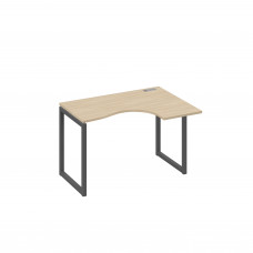 Стол 120 эргономичный правый Классика каркас QUATTRO дуб скандинавский / металлокаркас антрацит А4 А4 032 ДК