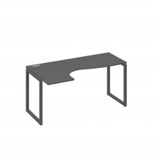 Стол эргономичный "Классика" на металлокаркасе QUATTRO левый антрацит премиум / металлокаркас антрацит А4 А4 035 АР