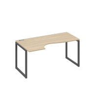 Стол эргономичный левый "Классика" на металлокаркасе QUATTRO дуб скандинавский / металлокаркас антрацит А4 А4 045 ДК