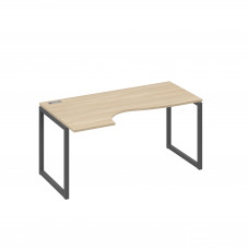 Стол эргономичный левый "Классика" на металлокаркасе QUATTRO дуб скандинавский / металлокаркас антрацит А4 А4 045 ДК