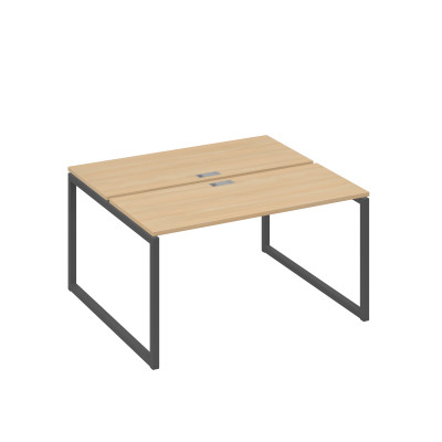 Станция (2х140) офисная с металлокаркасом QUATTRO натуральный дуб / металлокаркас антрацит А4 А4 171 НД