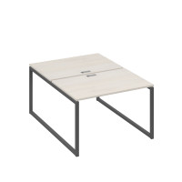 Станция офисная (2х120) на металлокаркасе QUATTRO дуб / металлокаркас антрацит А4 А4 176 ДШ