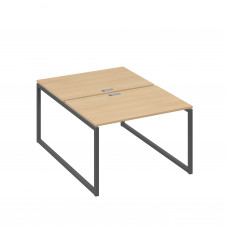 Станция офисная (2х120) на металлокаркасе QUATTRO натуральный дуб / металлокаркас антрацит А4 А4 176 НД