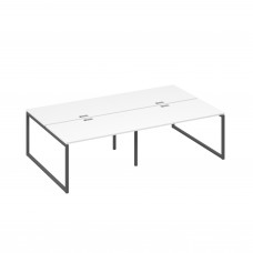 Рабочая станция на металлокаркасе QUATTRO (4х140) белый премиум / металлокаркас антрацит А4 А4 177-2 БП