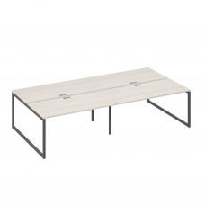 Станция со столами 4х160 на каркасе QUATTRO дуб / металлокаркас антрацит А4 А4 178-2 ДШ