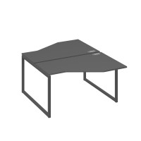Рабочая станция со столами (2х140) Техно на каркасе QUATTRO антрацит премиум / металлокаркас антрацит А4 А4 187 АР