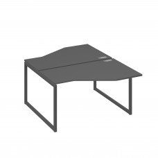 Рабочая станция со столами (2х140) Техно на каркасе QUATTRO антрацит премиум / металлокаркас антрацит А4 А4 187 АР