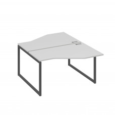 Рабочая станция со столами (2х140) Техно на каркасе QUATTRO серый / металлокаркас антрацит А4 А4 187 СЕ