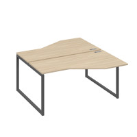Рабочая станция со столами Техно (2х160) каркас QUATTRO дуб скандинавский / металлокаркас антрацит А4 А4 188 ДК