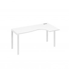 Стол эргономичный "Классика" правый на металлокаркасе UNO белый премиум / металлокаркас белый А4 Б1 036 БП