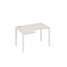 Стол левый "Классика" эргономичный на металлокаркасе UNO дуб / металлокаркас белый А4 Б1 041 ДШ