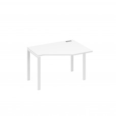 Стол эргономичный правый "Техно" на металлокаркасе UNO белый премиум / металлокаркас белый А4 Б1 052 БП