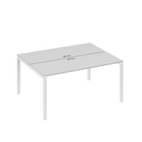 Станция (2х160) рабочая с опорами UNO серый / металлокаркас белый А4 Б1 172 СЕ