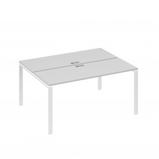 Станция (2х160) рабочая с опорами UNO серый / металлокаркас белый А4 Б1 172 СЕ