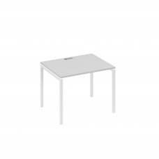 Стол письменный на металлокаркасе DUE серый / металлокаркас белый А4 Б2 022 СЕ