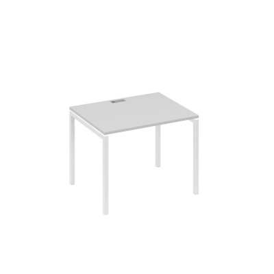 Стол письменный на металлокаркасе DUE серый / металлокаркас белый А4 Б2 022 СЕ