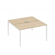 Рабочая станция опоры DUE 2х140 дуб скандинавский / металлокаркас белый А4 Б2 174 ДК