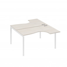 Станция каркас DUE столы (2х140) Классика дуб / металлокаркас белый А4 Б2 181 ДШ