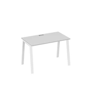 Стол письменный на металлокаркасе TRE серый / металлокаркас белый А4 Б3 013 СЕ