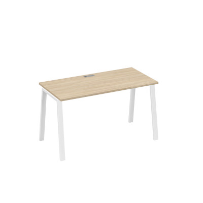 Стол письменный на металлокаркасе TRE дуб скандинавский / металлокаркас белый А4 Б3 014 ДК